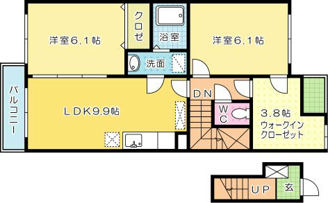 サンリマーレ  203号室 間取り