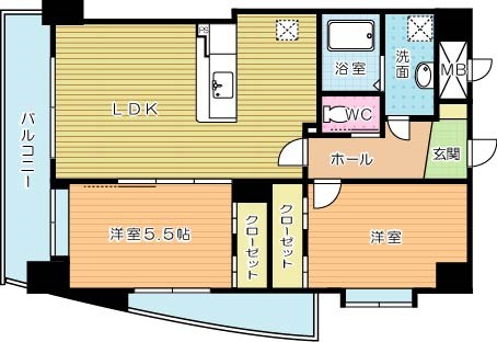コンプレート富士見 305号室 間取り
