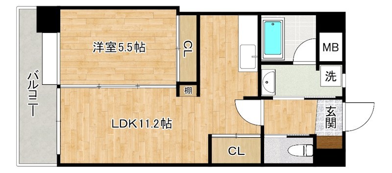 コンプレート富士見 602号室 間取り