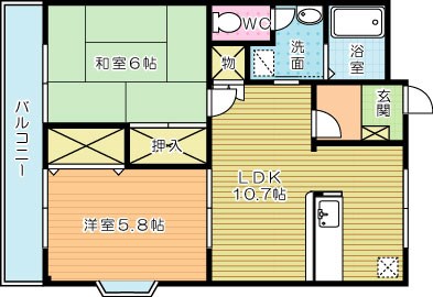エトワールＨＡＮＤＡ壱番館  201号室 間取り