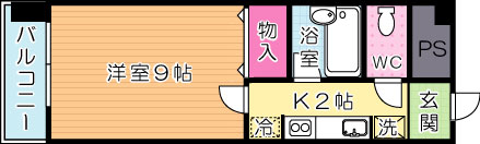 ロイヤルハイツ明石 205号室 間取り