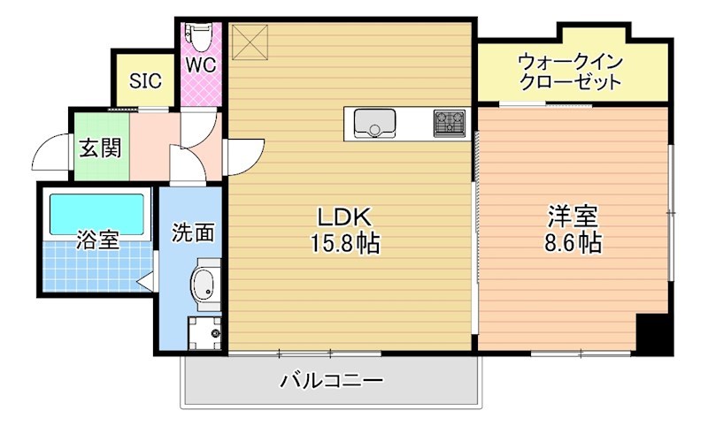 SQUARE152（スクエア152） 402号室 間取り