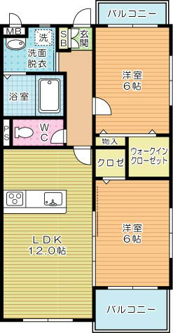 エルティアラ上富野 305号室 間取り