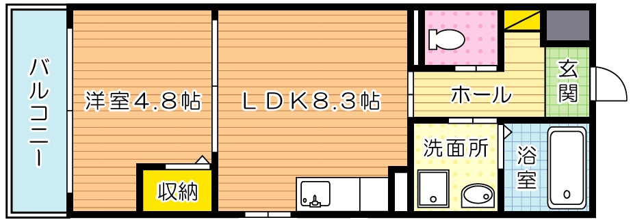 ル・ヴァン・リブレ 101号室 間取り