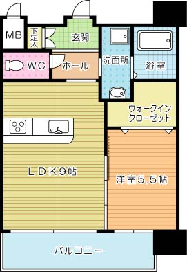 ＡＸＩＯ　ＫＯＫＵＲＡ（アクシオ小倉） 202号室 間取り