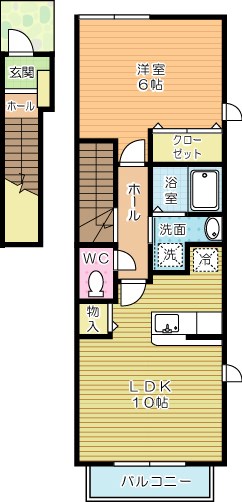 サニータウン曽根Ｃ  201号室 間取り