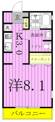 北松戸パルコート 202号室 間取り