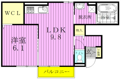 101号室 間取り