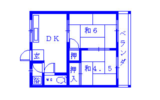 大北ハイツ 間取り