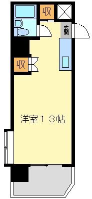 歯大前スカイマンション（分譲賃貸） 415号室 間取り