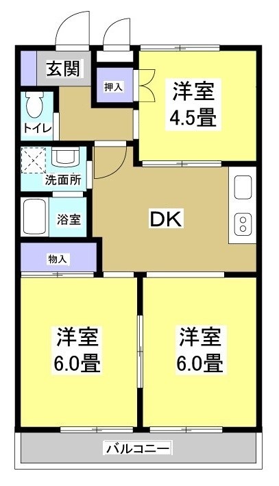 メゾンワシヅ 103号室 間取り