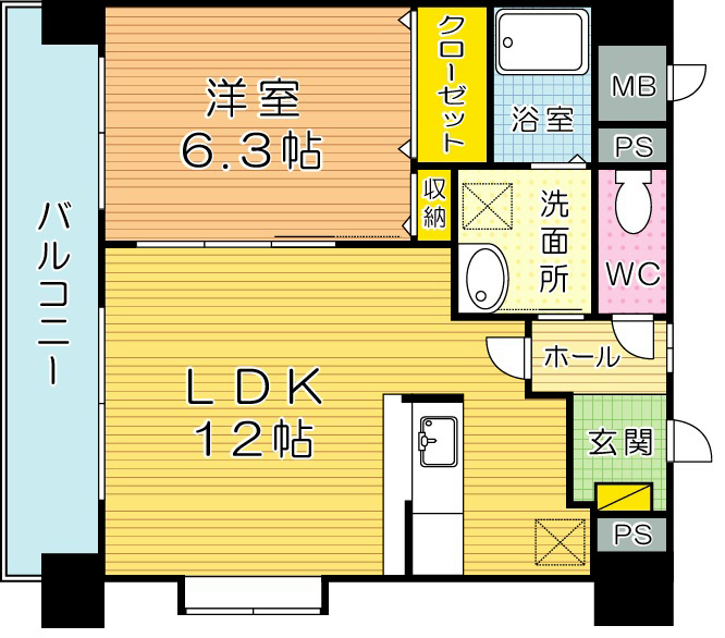 グラーツィア畠中 201号室 間取り