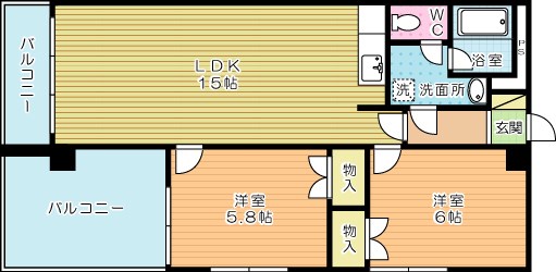 リビオンニュー中津口（分譲賃貸） 301号室 間取り