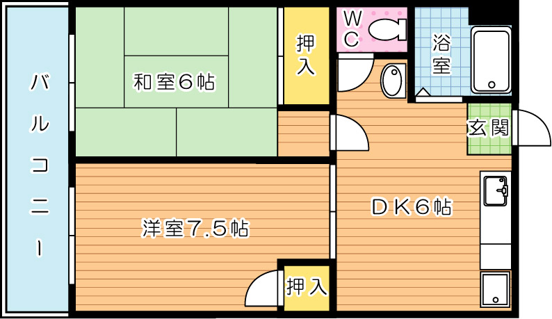 オアシス三萩野 403号室 間取り