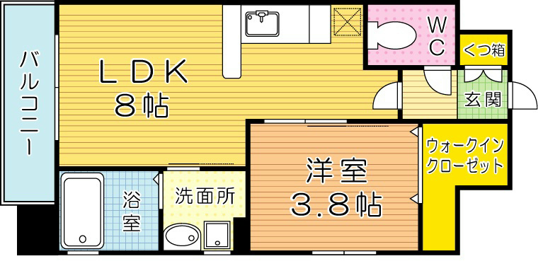 アルゴヴィラージュ浅生Ⅰ 401号室 間取り
