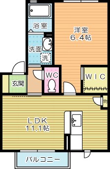 ウィステリア神岳Ｂ棟  201号室 間取り