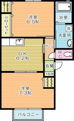 咲ら坂Ｈｉ！　Ⅰ棟  202号室 間取り