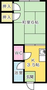 コーポ伊奈 501号室 間取り