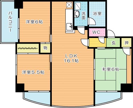 オールセインツ 806号室 間取り