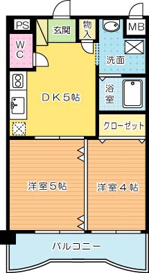 フィーナス熊本  105号室 間取り