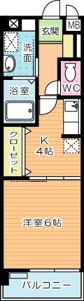 ＣＲＯＳＳＷＡＶＥ嵐山（クロスウェイブ嵐山） 205号室 間取り