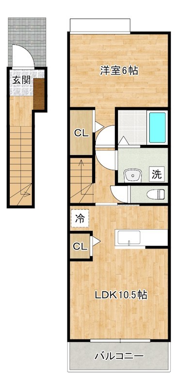 メゾンタウルスⅡ 202号室 間取り