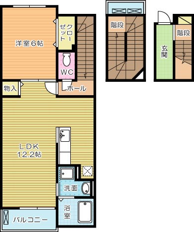 フェリスⅡ  305号室 間取り