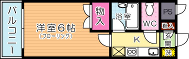 田中第10ハイツ 303号室 間取り