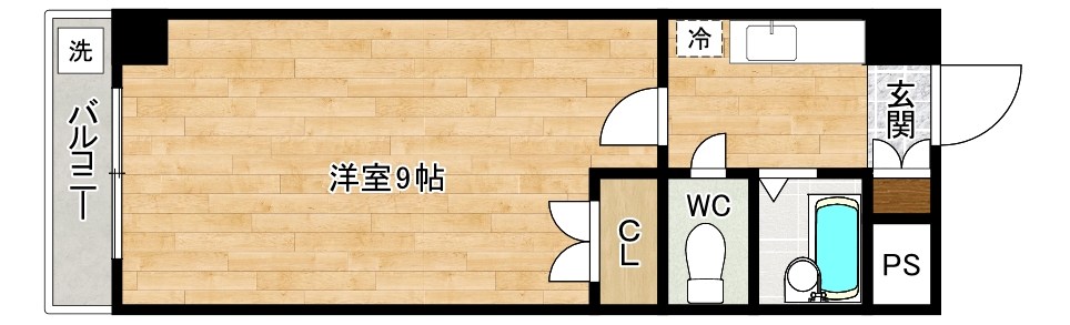 RISO初音 1306号室 間取り