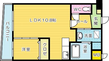 出屋敷館 402号室 間取り