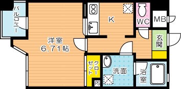 アドバンスM-1 604号室 間取り