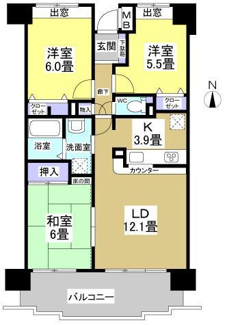 グランドメゾン浜松(904) 間取り図