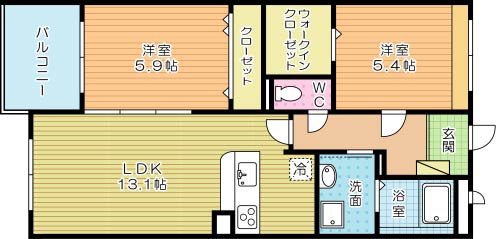 カームテラス 間取り図