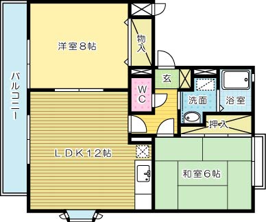 サンクレール守恒  301号室 間取り