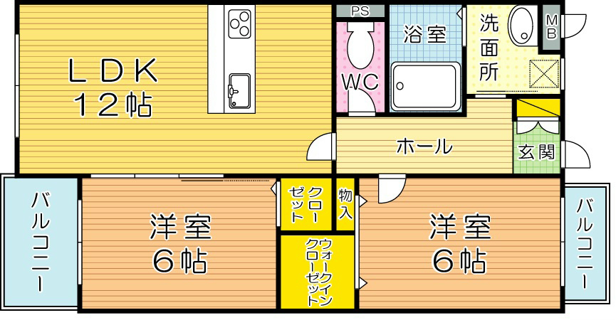 エルティアラ上富野 502号室 間取り