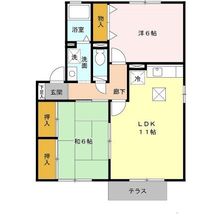 コーポはおりや　Ａ棟 間取り図