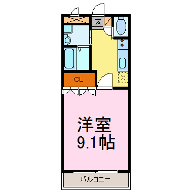 サンクレスト 107号室 間取り