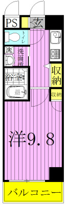 WIN南流山 502号室 間取り