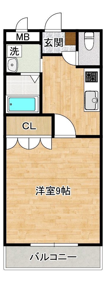 エクレセンス長野 201号室 間取り