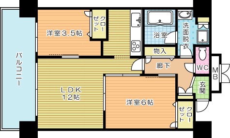 CPタワー 1302号室 間取り