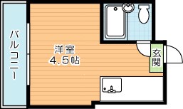 ジュネス三萩野 303号室 間取り