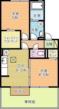 サンクラーズメゾン　Ａ棟 105号室 間取り