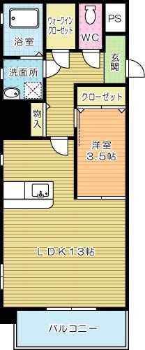 レクオス朋  202号室 間取り