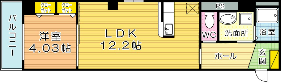 サンフローラ三郎丸　 201号室 間取り