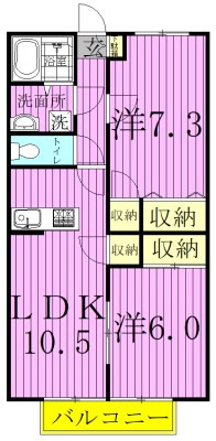 プロムナード４番館 101号室 間取り