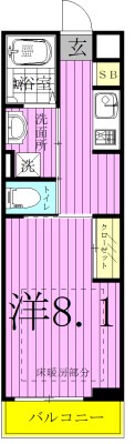 リブリ・ＴＡＴＳＵＭＩ 103号室 間取り
