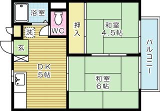 コーポかず井堀 106号室 間取り