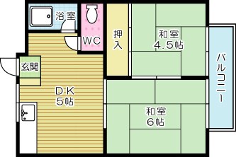 コーポかず井堀 106号室 間取り