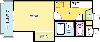 シャトレ片野Ⅲ 303号室 間取り