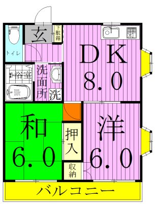 ラフィーヌ・青柳 301号室 間取り